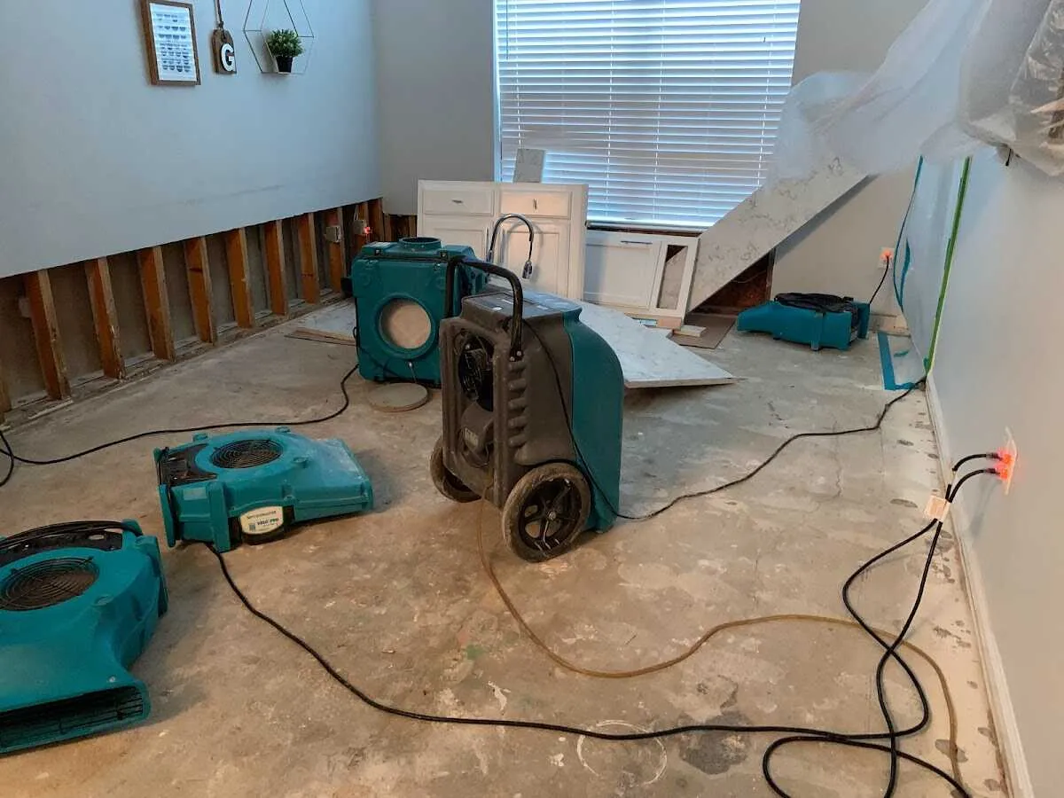 Dehumidifier in flood-cut room for Water Extraction & Removal in Douglas